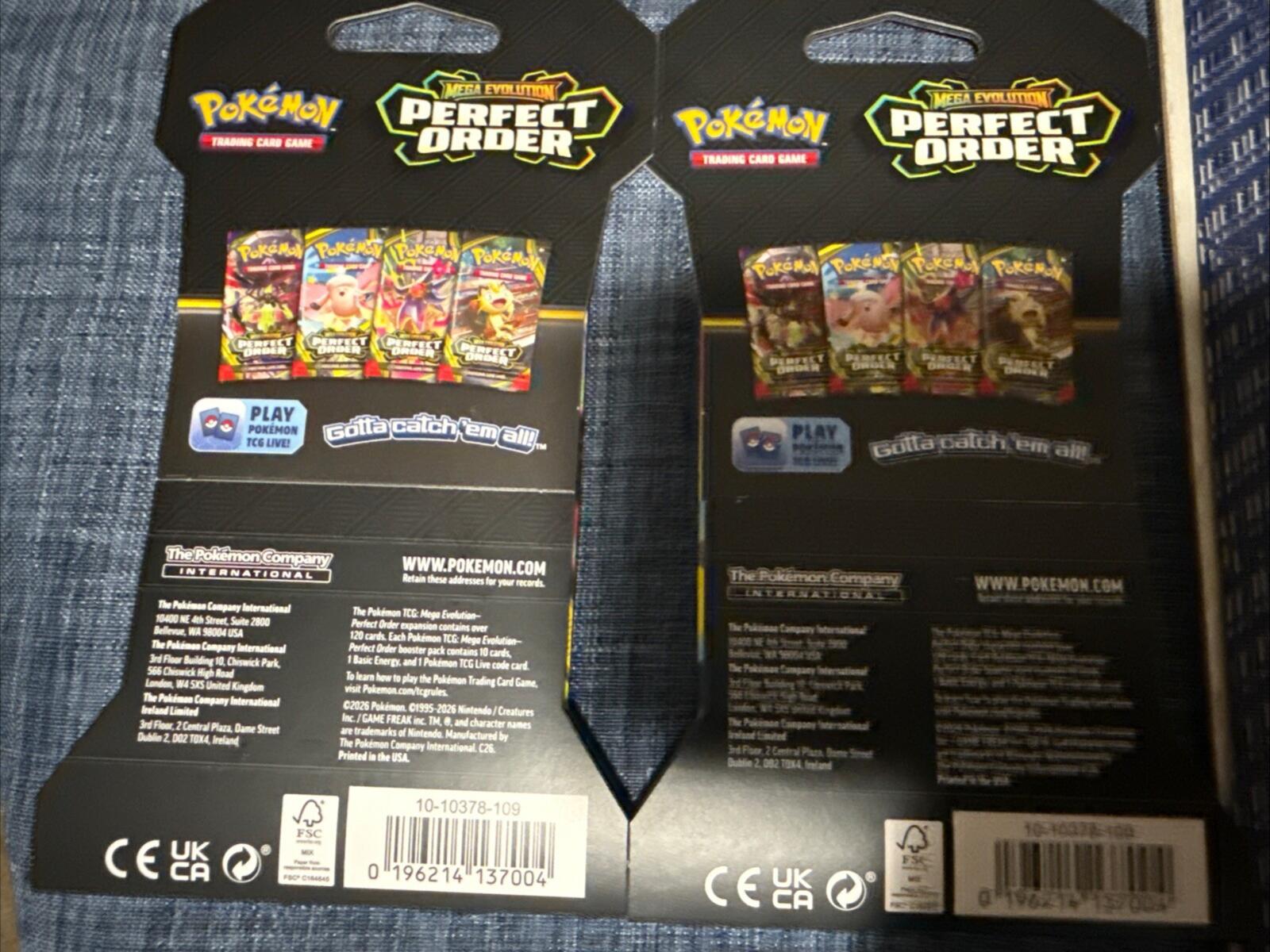 Pokemon Perfect Order Sleeved Booster Pack!  6 packs