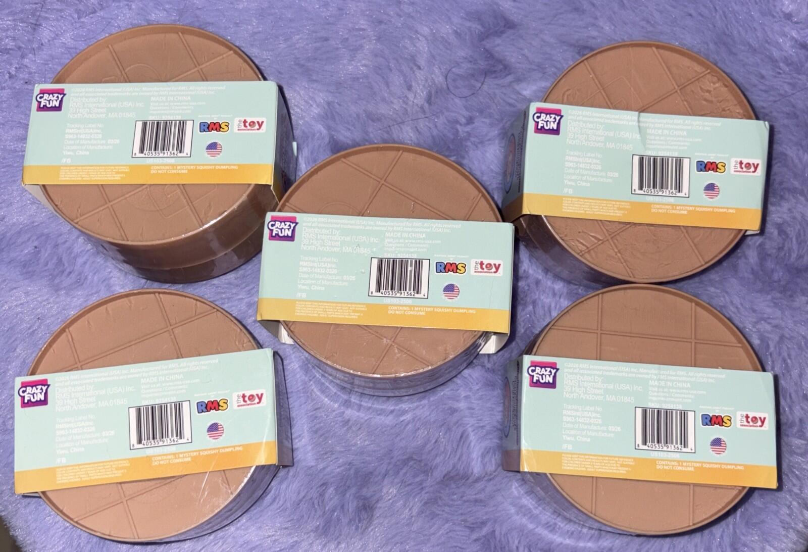 Viral Crazy Fun Mystery Dumpling Squishy: Stuffed Bun Edition Sealed Lot of 5