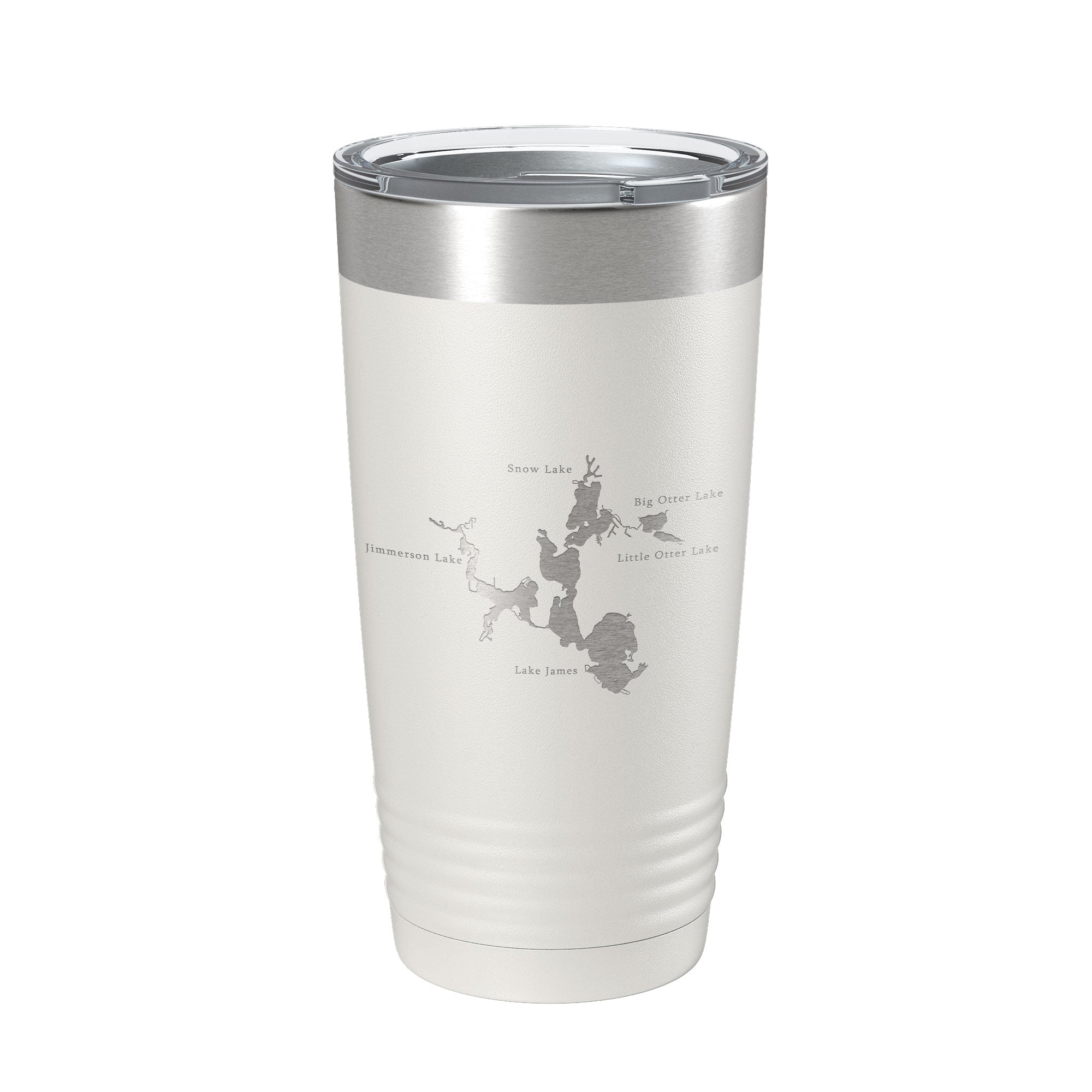 Lake James Snow Lake Jimmerson Lake Map Tumbler Travel Mug Insulated Laser Engraved Coffee Cup Pokagon State Park Indiana 20 oz