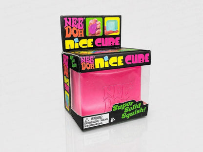 Nee Doh Fidget Toy Nice Cube Super Solid Squish Pink Sensory Stress Relief New