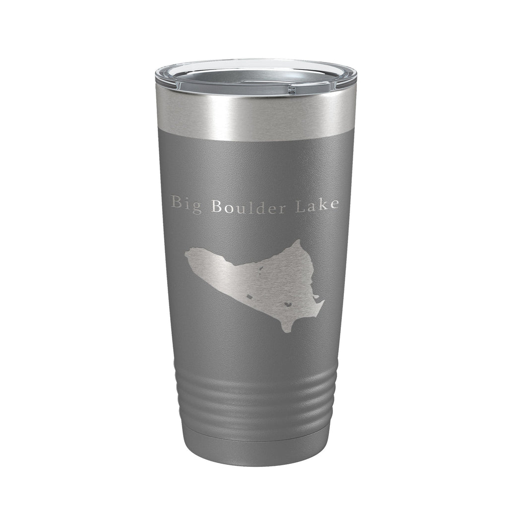 Big Boulder Lake Map Tumbler Travel Mug Insulated Laser Engraved Coffee Cup Pennsylvania 20 oz