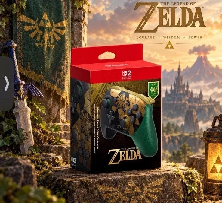 Switch 2 Pro Controller The Legend of Zelda 40th Anniversary Edition Presale