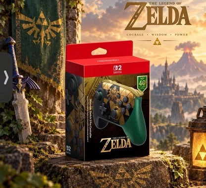 Switch 2 Pro Controller The Legend of Zelda 40th Anniversary Edition Presale
