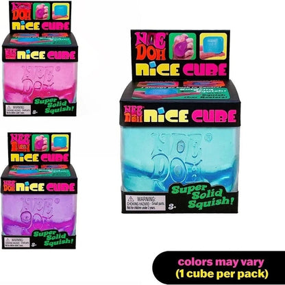 1-3pc NeeDoh Nice Cube -Sensory Squeeze Toy with Super Solid Squish 2.25" Cube
