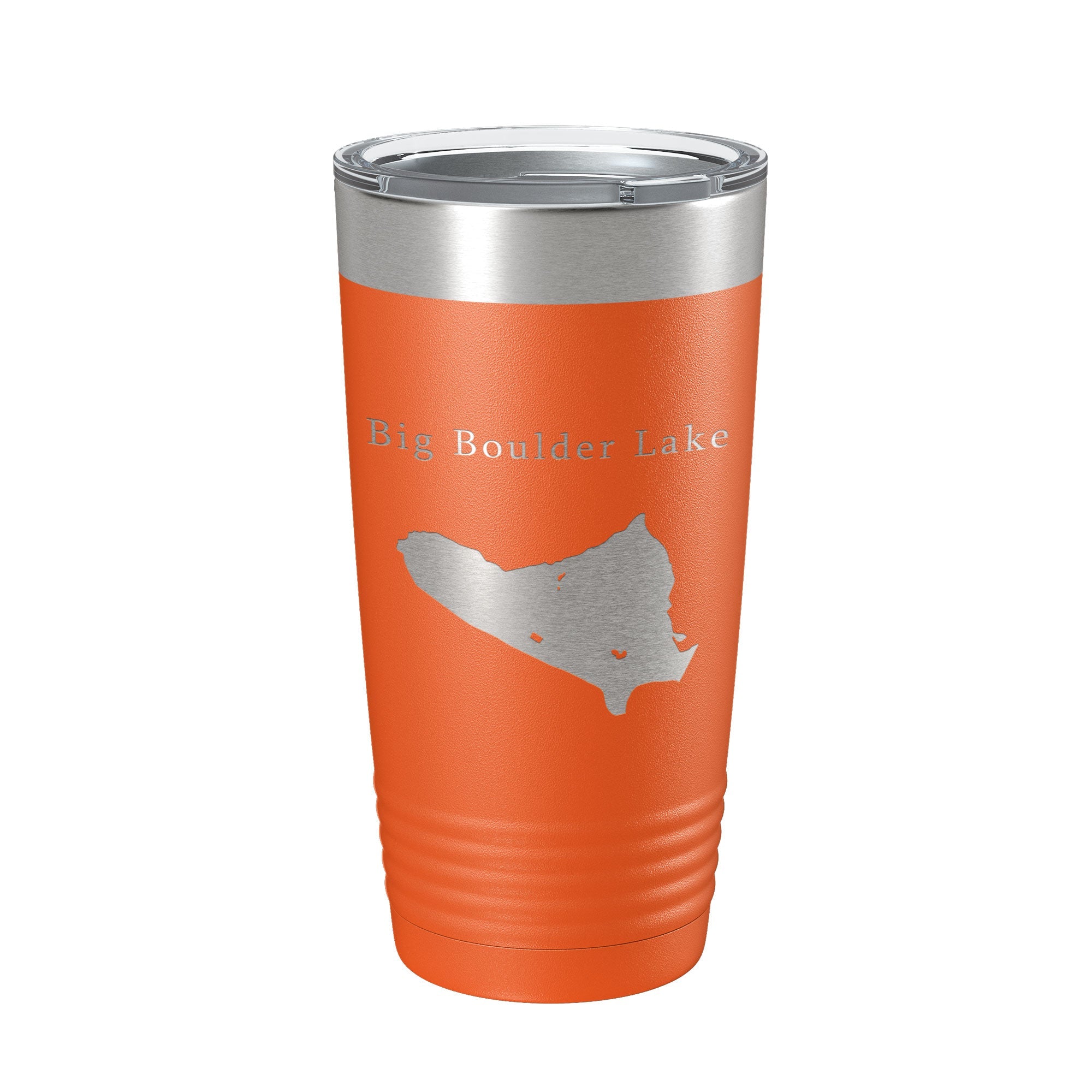 Big Boulder Lake Map Tumbler Travel Mug Insulated Laser Engraved Coffee Cup Pennsylvania 20 oz
