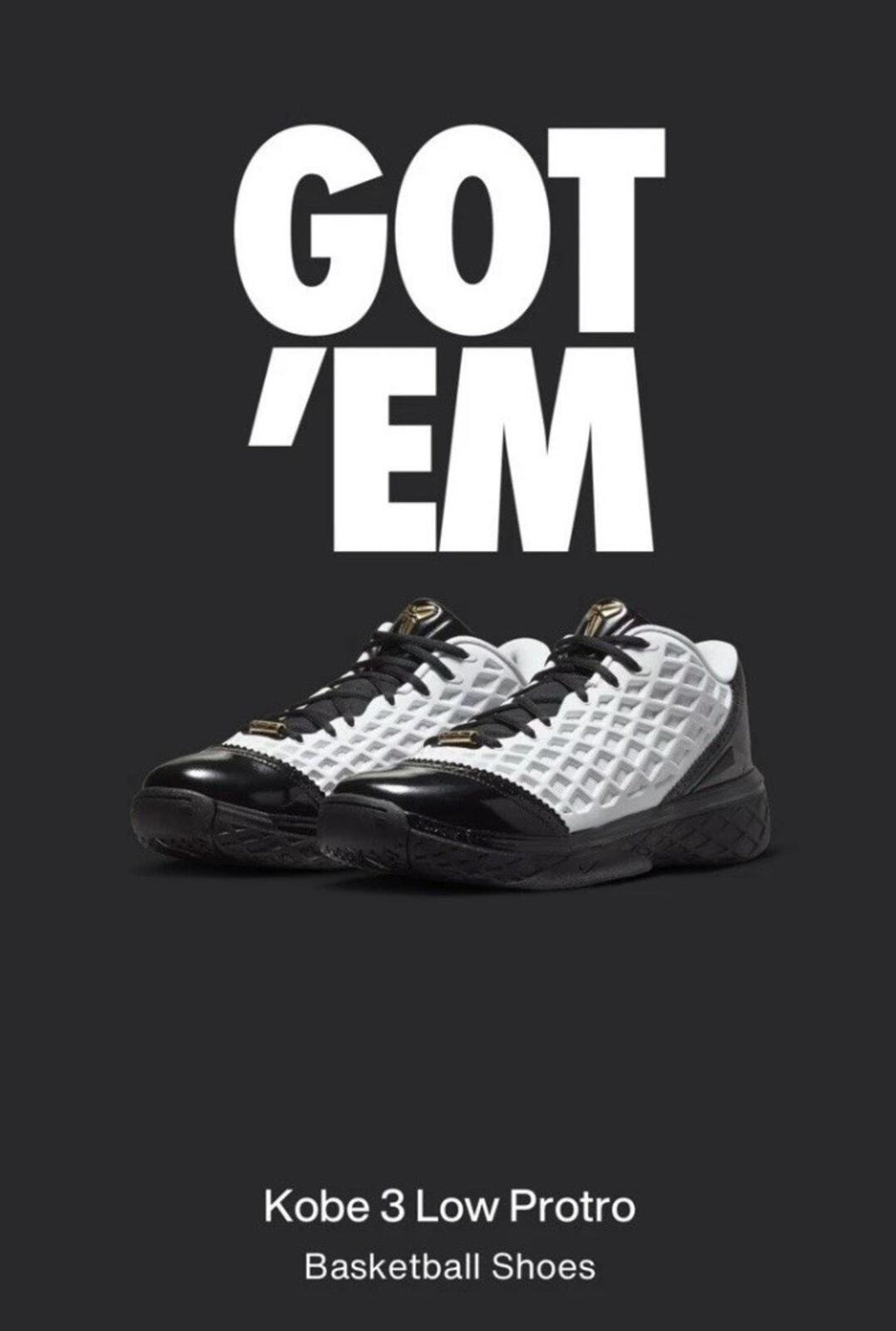 Nike Kobe 3 Low Protro “Mambacita” Men’s Size 12 Brand New