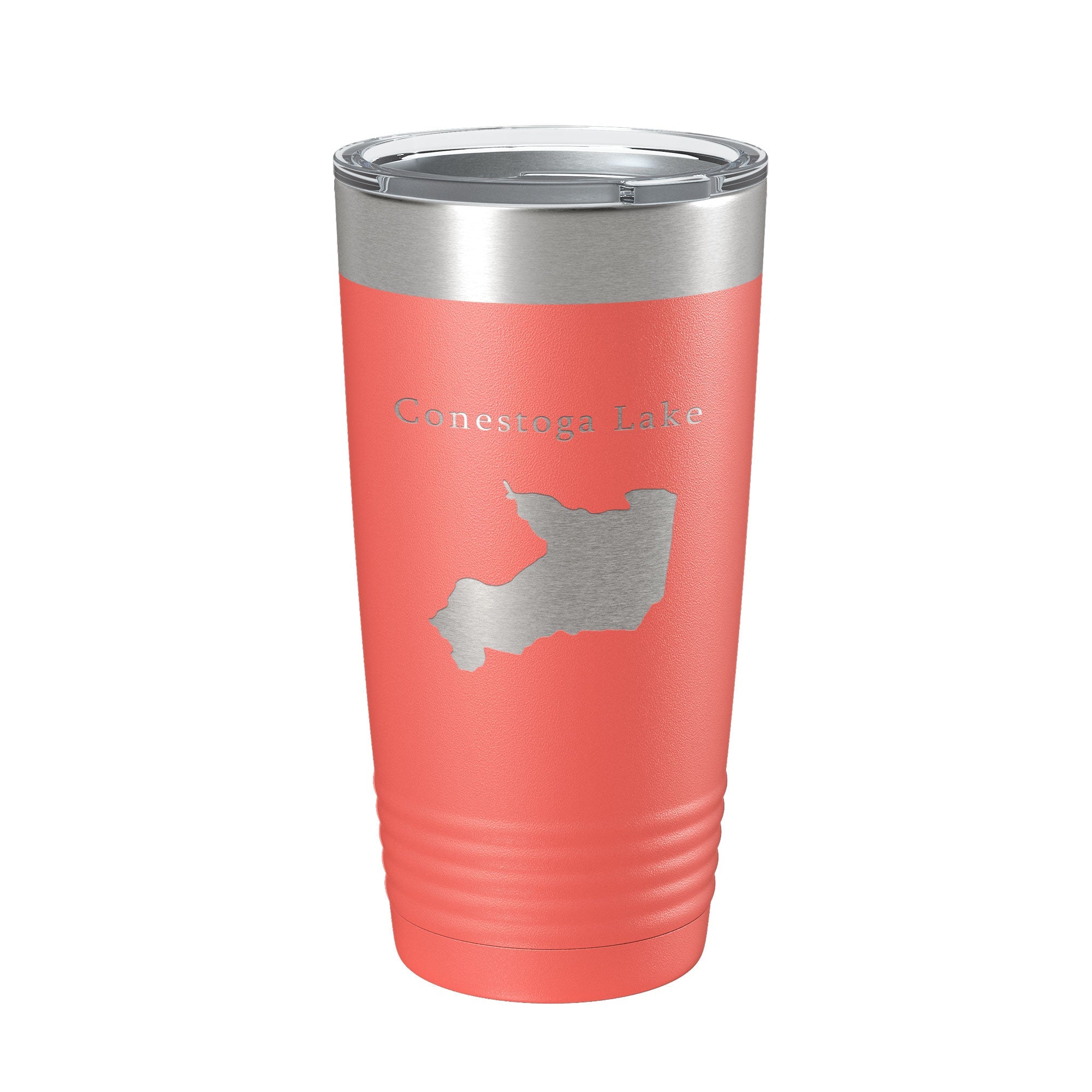 Conestoga Lake Map Tumbler Travel Mug Insulated Laser Engraved Coffee Cup Nebraska 20 oz
