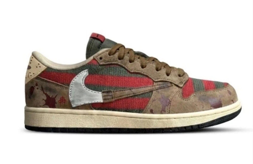 ColdSins Nightmares Custom Jordan 1 Low Men Sz 14 Freddy vs Jason CONFIRMED