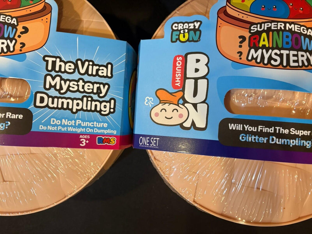 Super Mega Jumbo XL Viral Rainbow Mystery Squishy Dumpling Lot Of 2