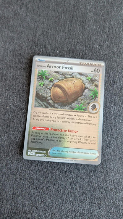 ANTIQUE ARMOR FOSSIL 072/084 COMMON PITCH BLACK POKEMON NEAR MINT