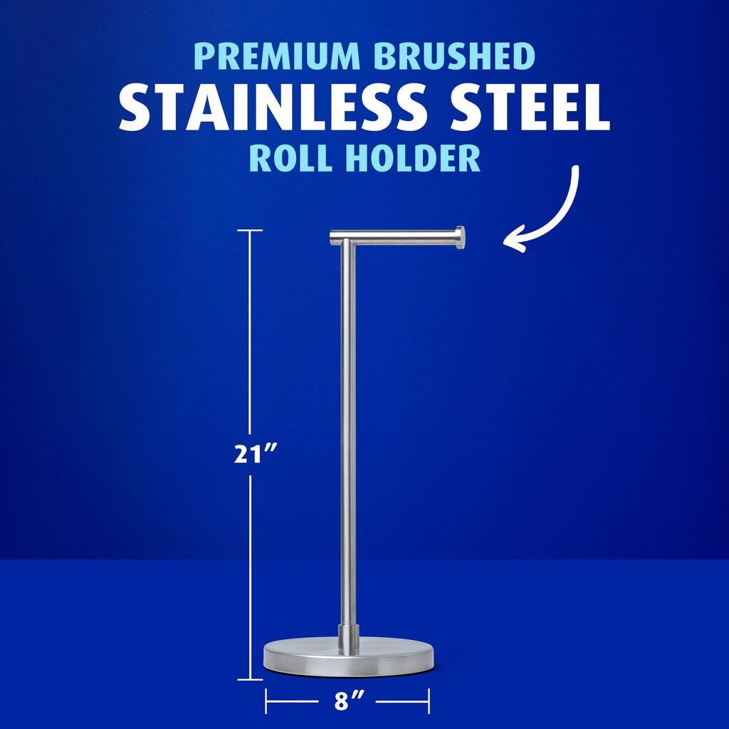 Charmin Toilet Paper Ultra Soft, Forever Roll Starter Kit, 1 Holder, 2 Rolls,