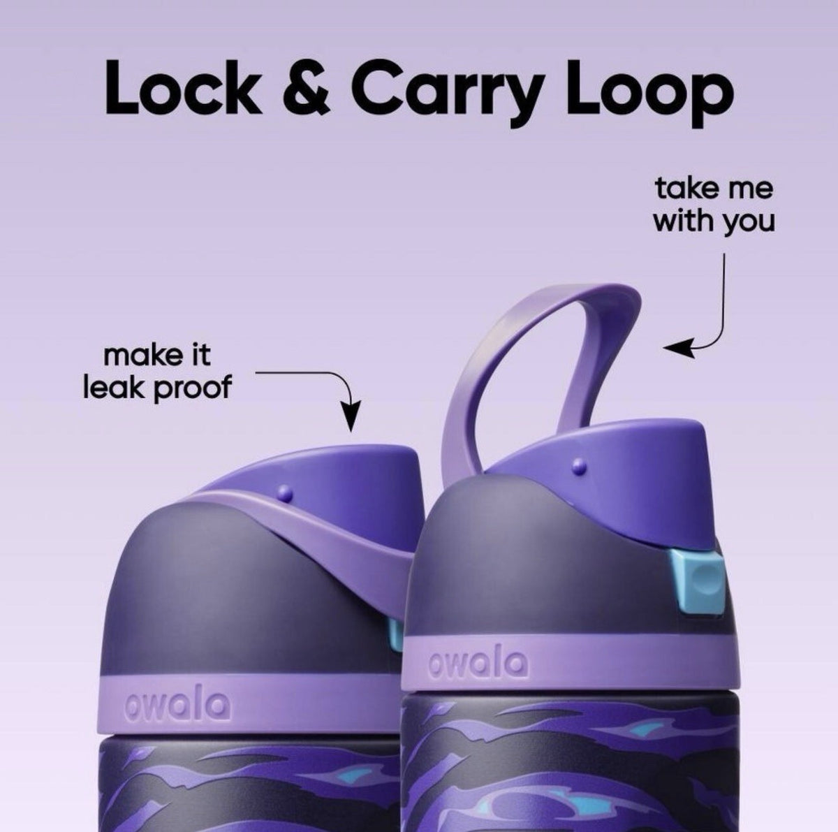 POKÉMON x OWALA FreeSip 24 oz Purple/Black Stainless Steel Water Bottle Gengar