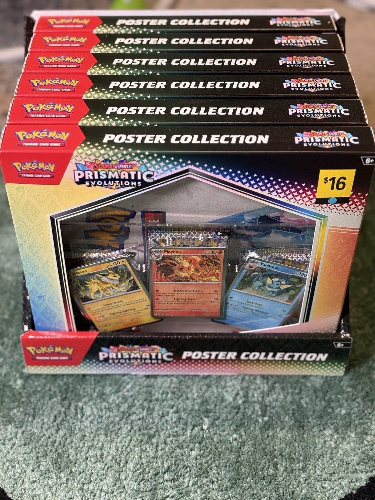 Pokemon Prismatic Evolutions Poster Collection Display Lot of 6
