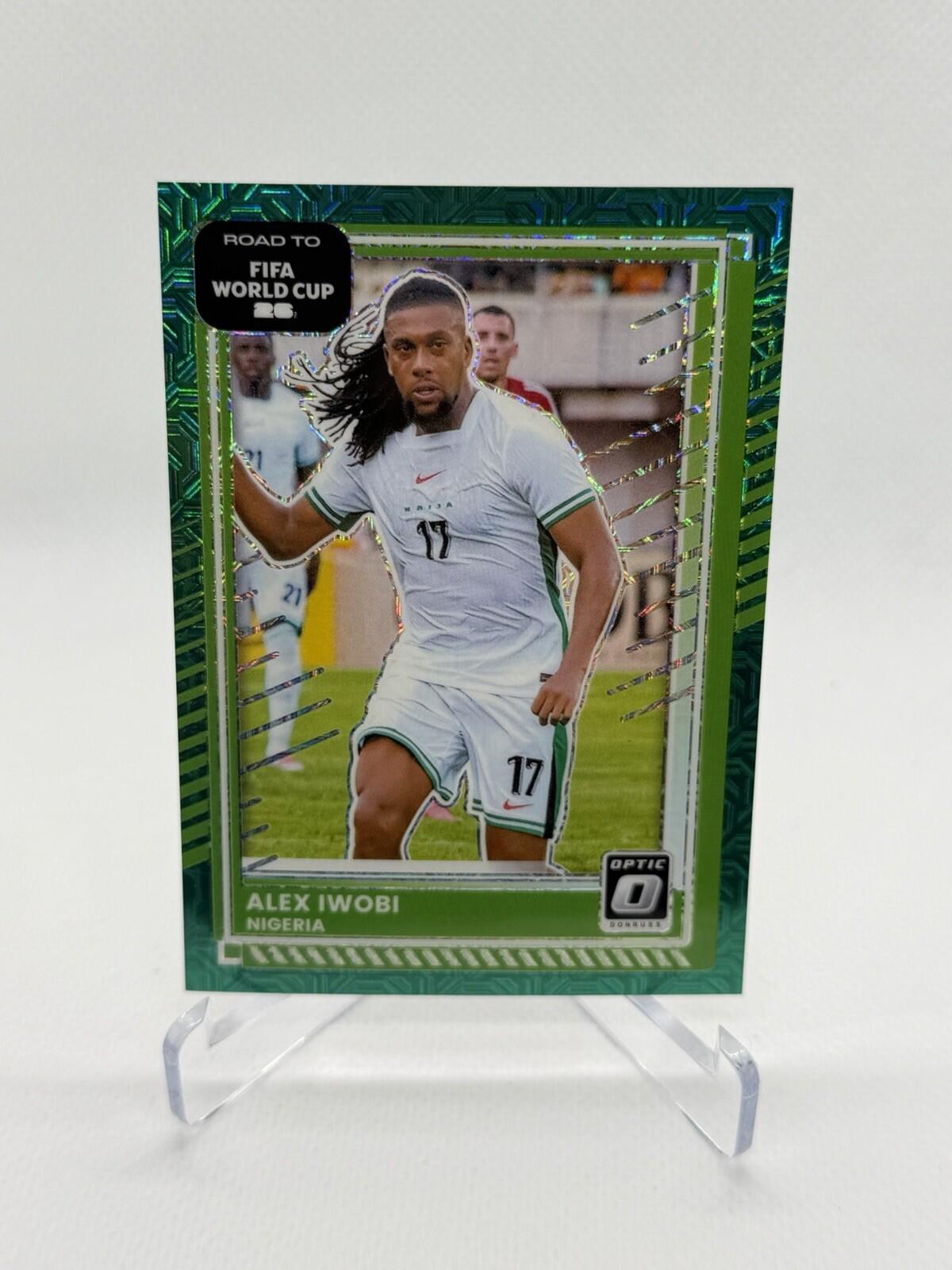 2025-26 Panini Donruss FIFA Optic Green Mojo Prizm /49 Alex Iwobi