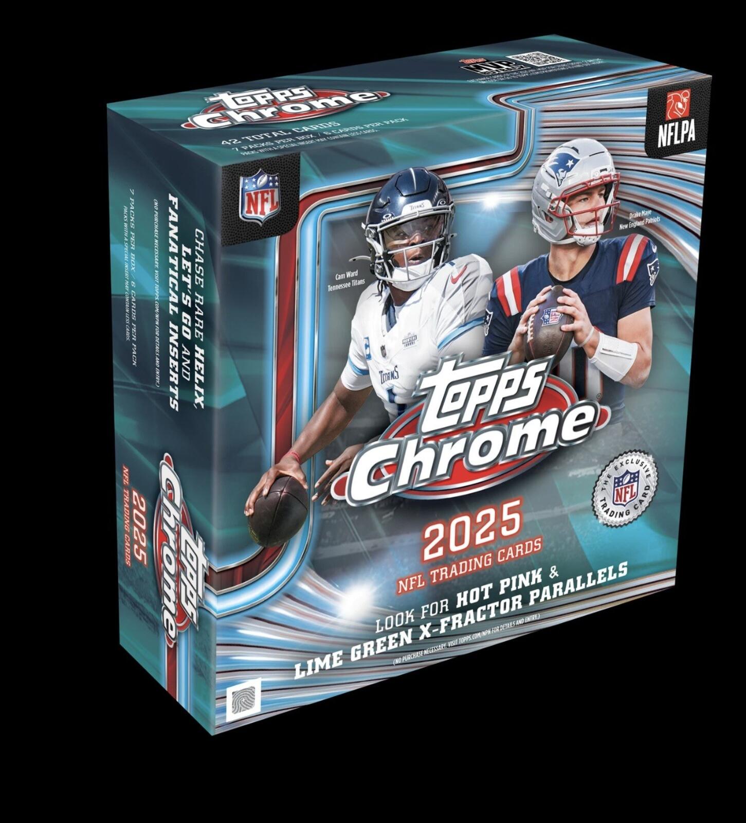 2025 TOPPS CHROME MEGA BOX NFL FOOTBALL NEW