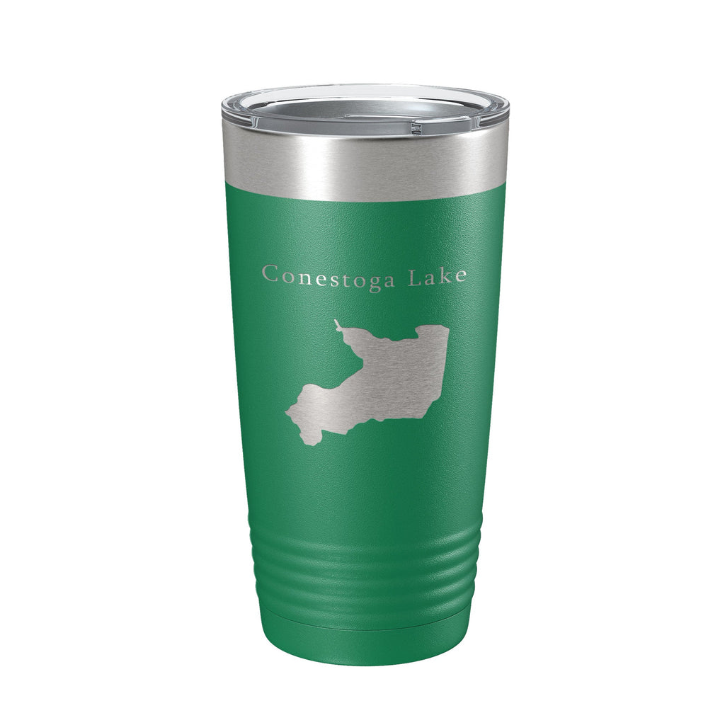 Conestoga Lake Map Tumbler Travel Mug Insulated Laser Engraved Coffee Cup Nebraska 20 oz