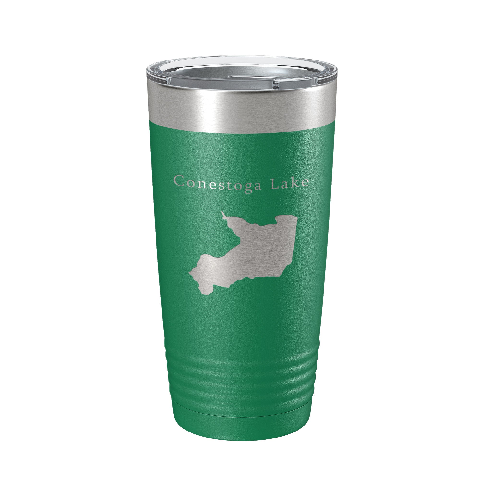 Conestoga Lake Map Tumbler Travel Mug Insulated Laser Engraved Coffee Cup Nebraska 20 oz
