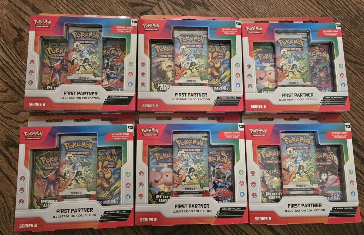 Lot of Qty 6 - Pokemon First Partner Series 2 Illustration Collection - Sealed