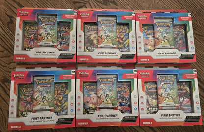 Lot of Qty 6 - Pokemon First Partner Series 2 Illustration Collection - Sealed