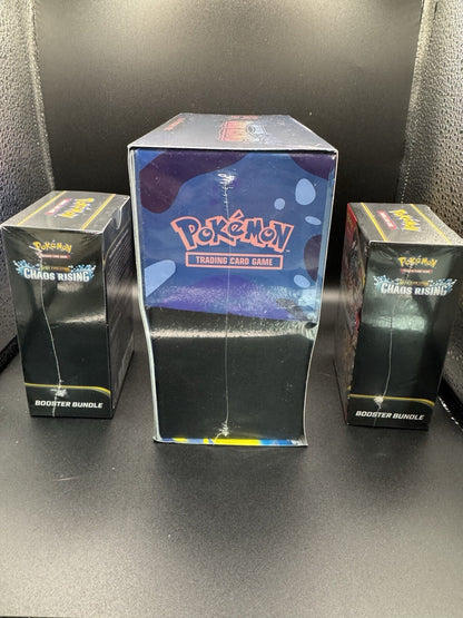 POKEMON TCG CHAOS RISING ELITE TRAINER BOX ETB AND 2 BOOSTER BUNDLE BOX SEALED