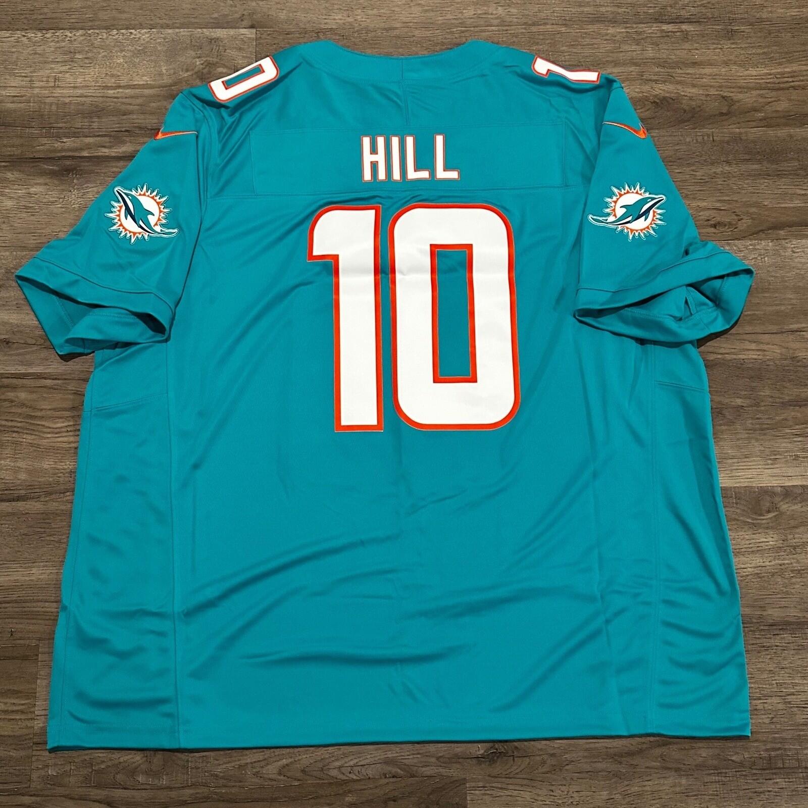 Nike Miami Dolphins Tyreek Hill #10 Aqua Football Jersey Mens Size 3XL NWT