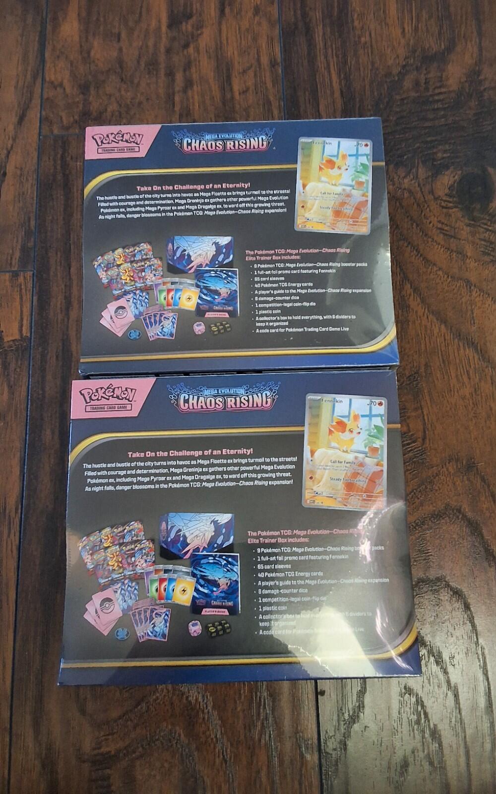 Pokemon Chaos Rising Elite Trainer Box ETB Mega Evolutions Sealed (Lot Of 2)