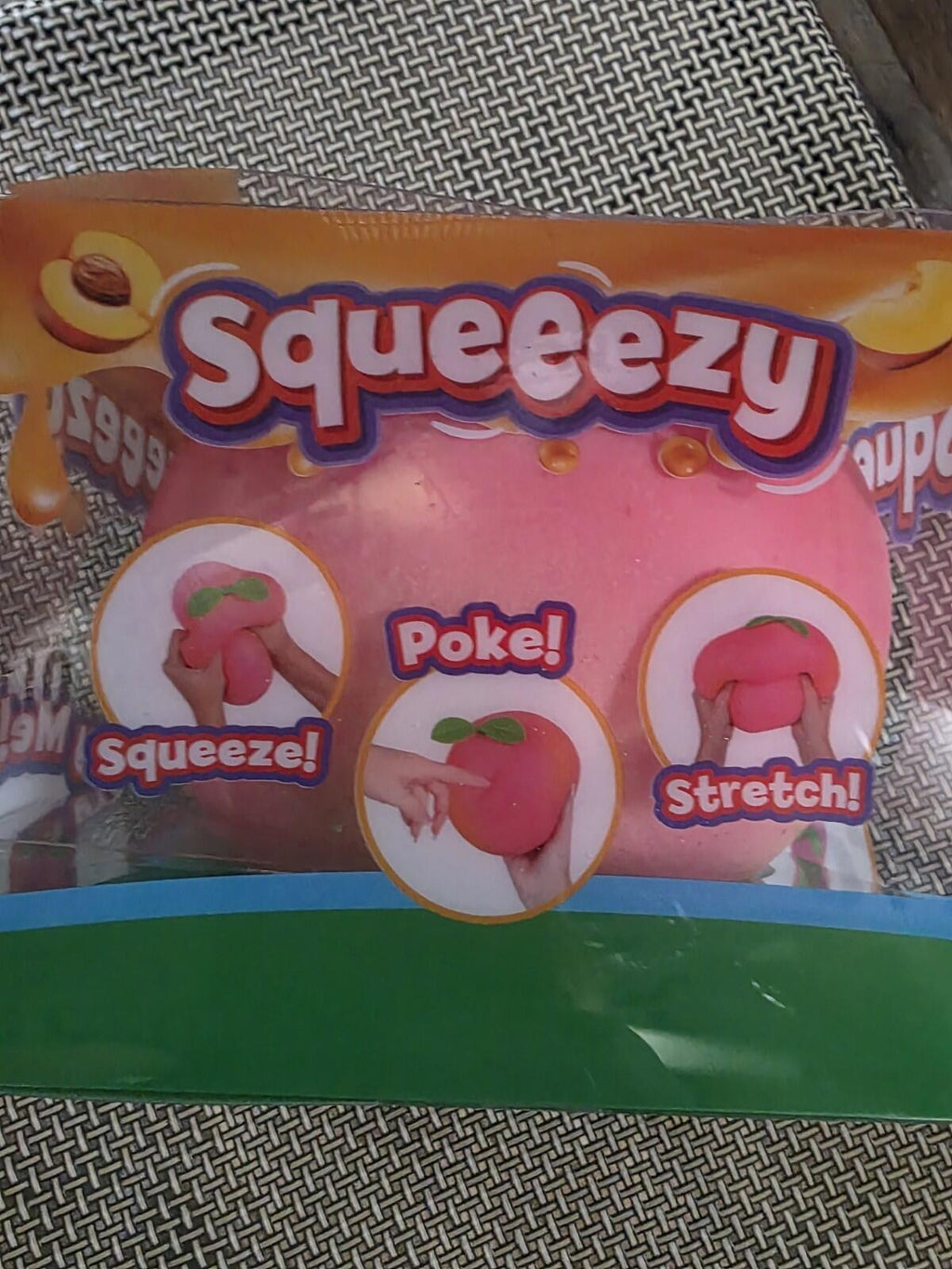 Two Sunny Days Squeeeezes 1 Strawberry And 1 Peach Jumbo Size Squishy