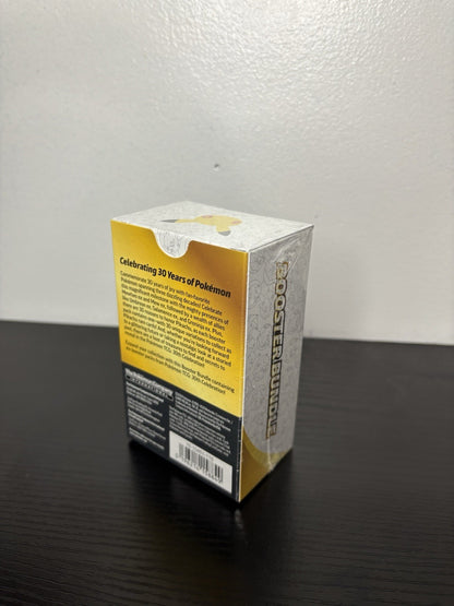Pokemon 30th Celebration ETB Booster Bundle EX Box and Tech Sticker set