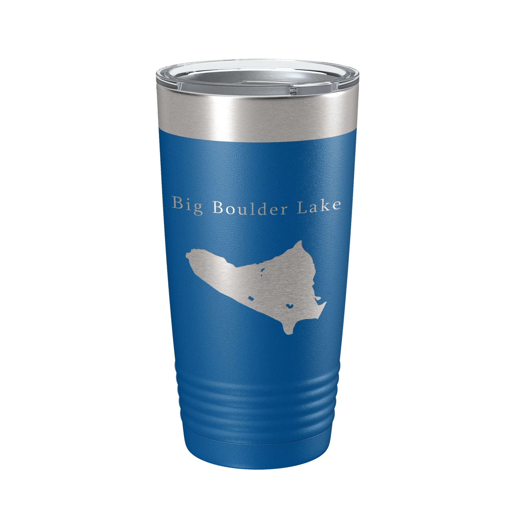 Big Boulder Lake Map Tumbler Travel Mug Insulated Laser Engraved Coffee Cup Pennsylvania 20 oz