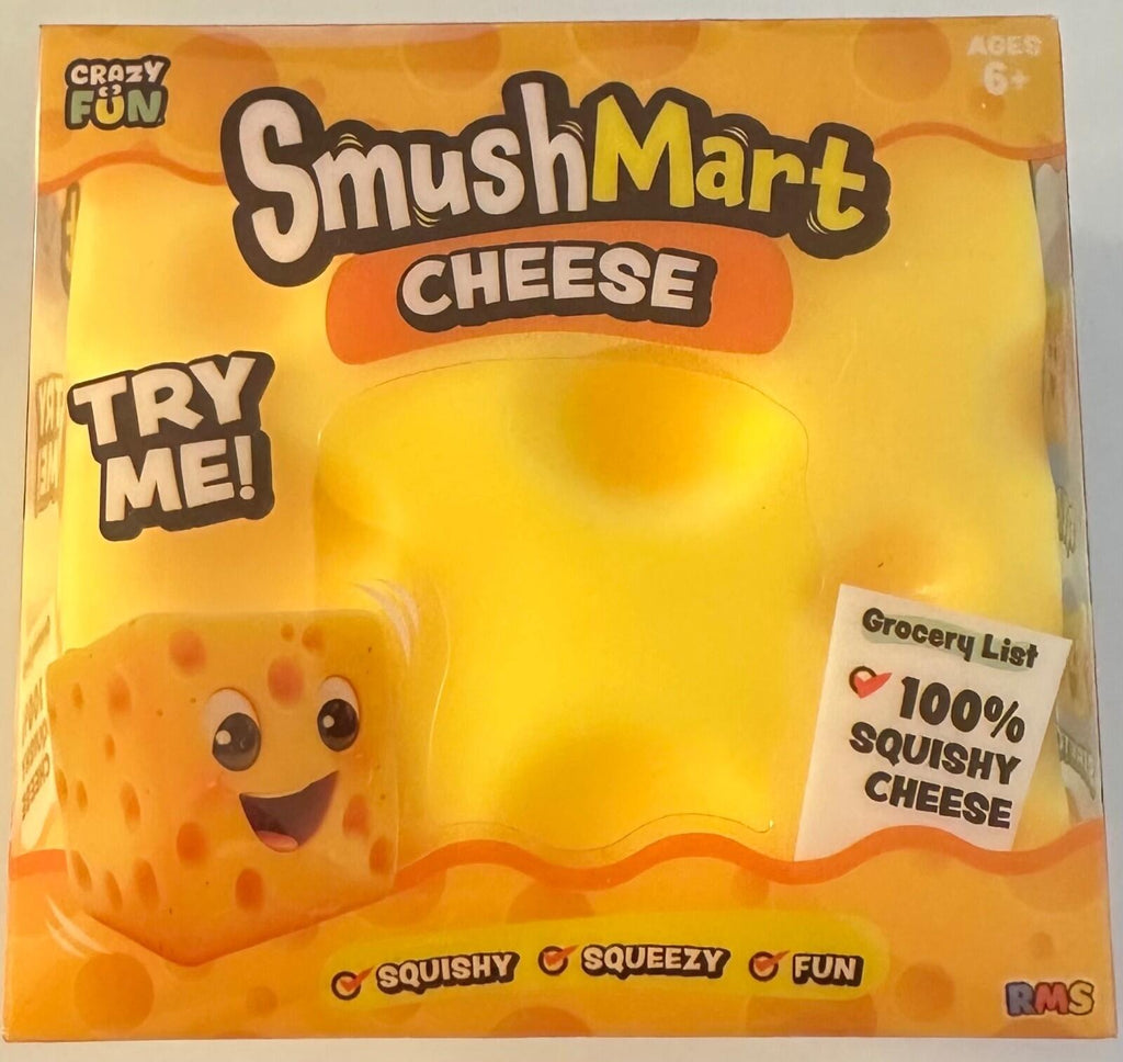 🧀 Crazy Fun SmushMart Cheese Squishy Toy! 100% Authentic🧀