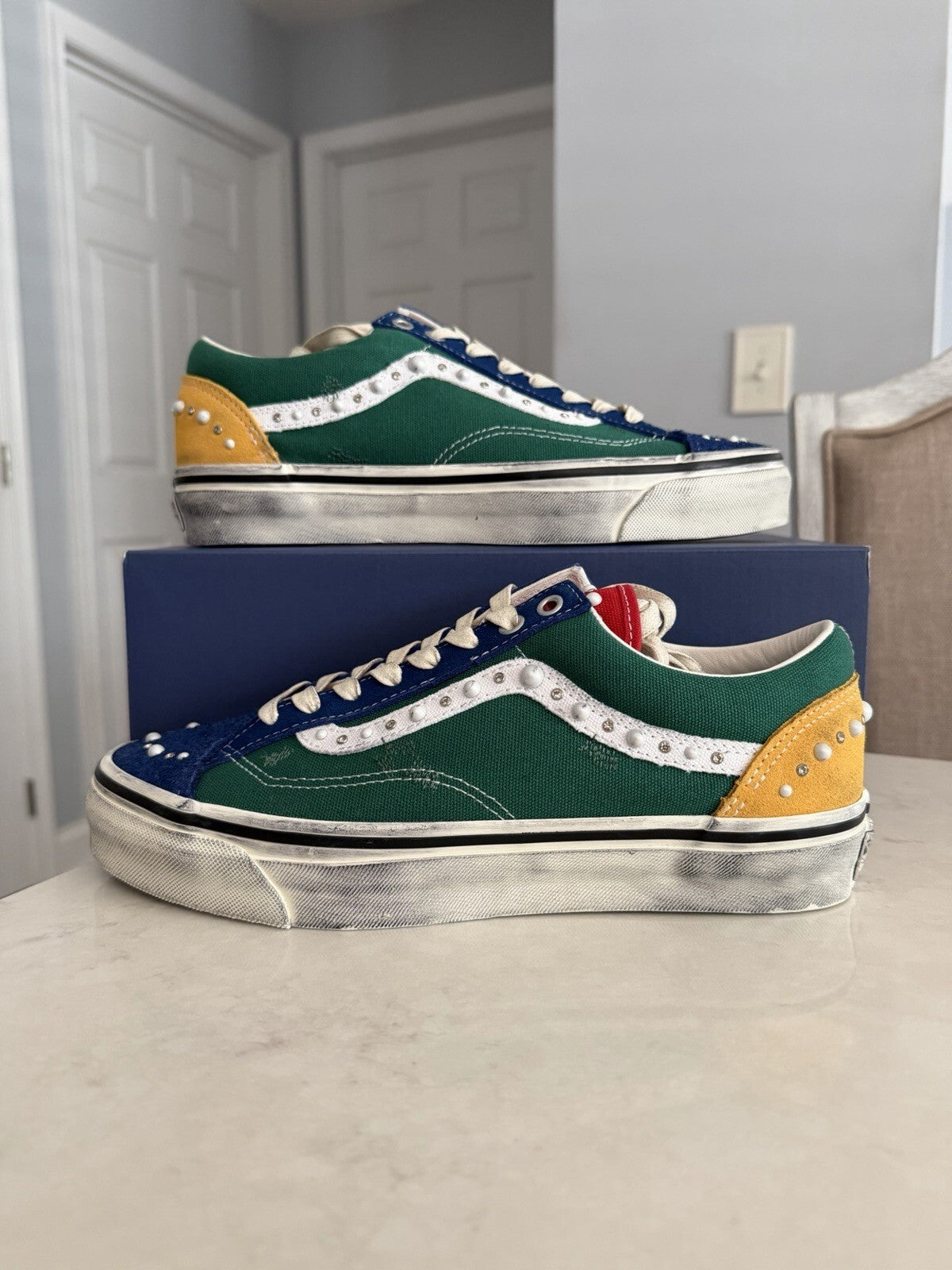 Size 9 Men Vans Premium OTW Old Skool 36 LX Pearlized Yacht Club Green New