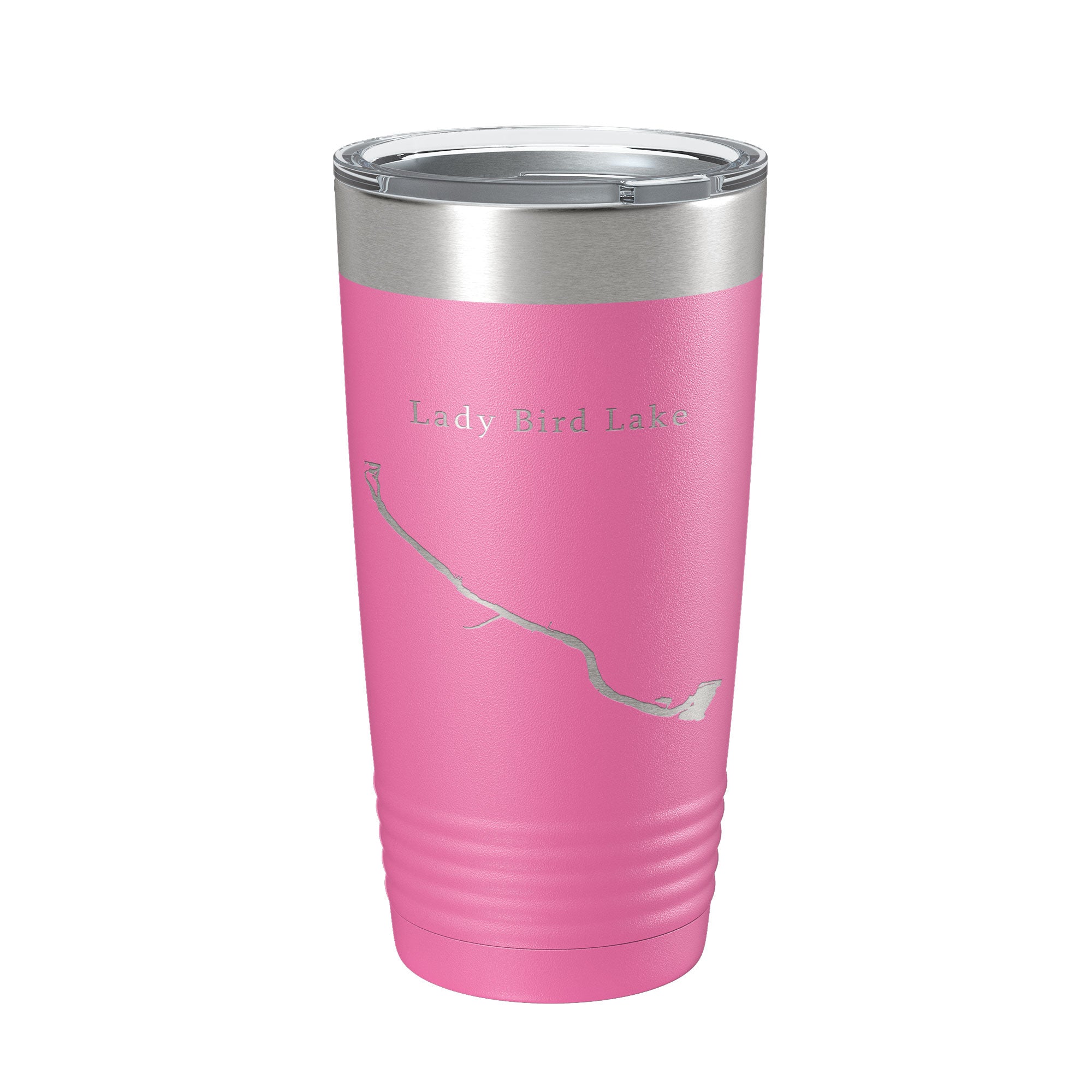 Lady Bird Lake Map Tumbler Travel Mug Insulated Laser Engraved Coffee Cup Austin Texas 20 oz