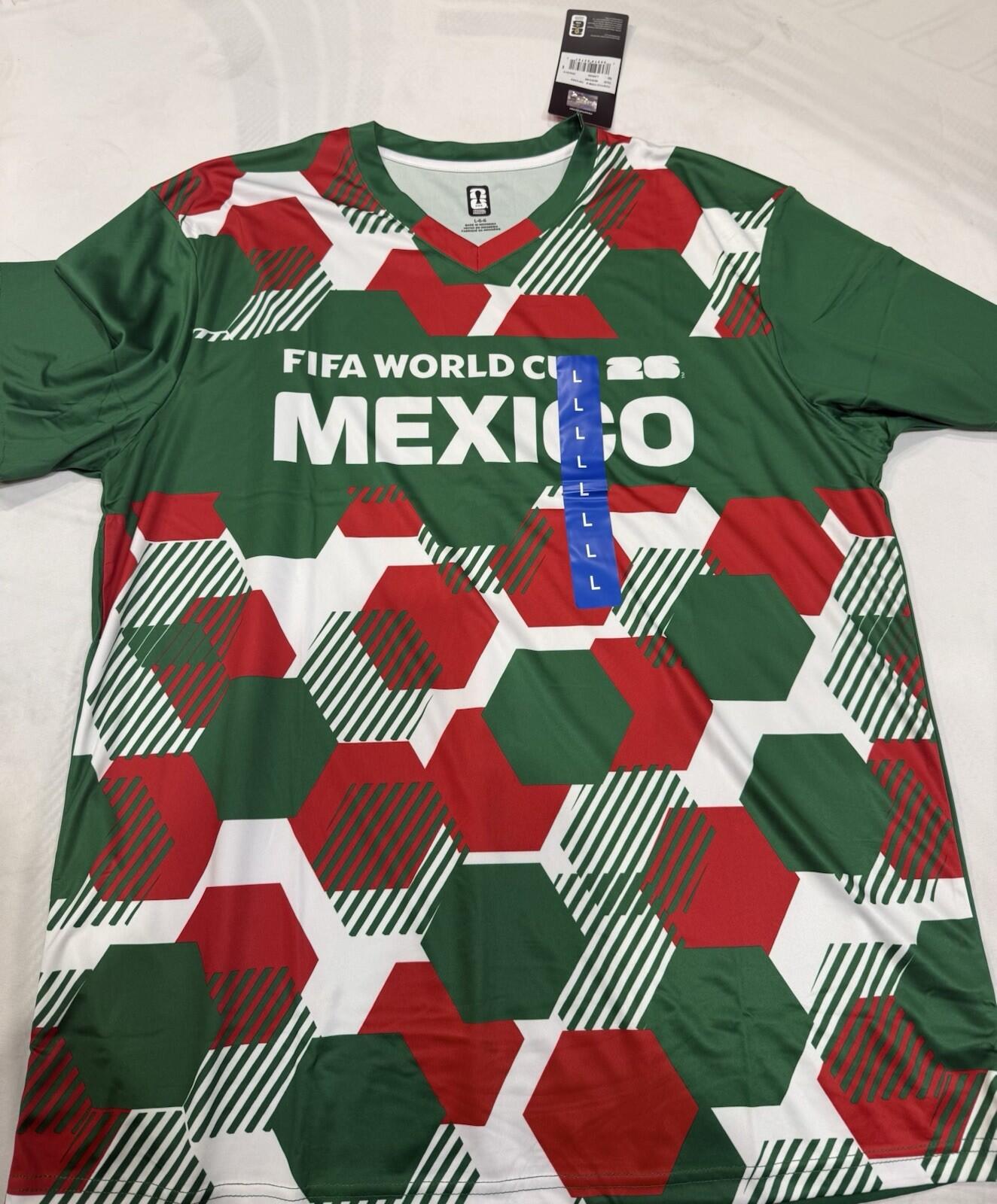 FIFA Mexico World Cup 2026 V Neck Jersey Tee Men’s Large