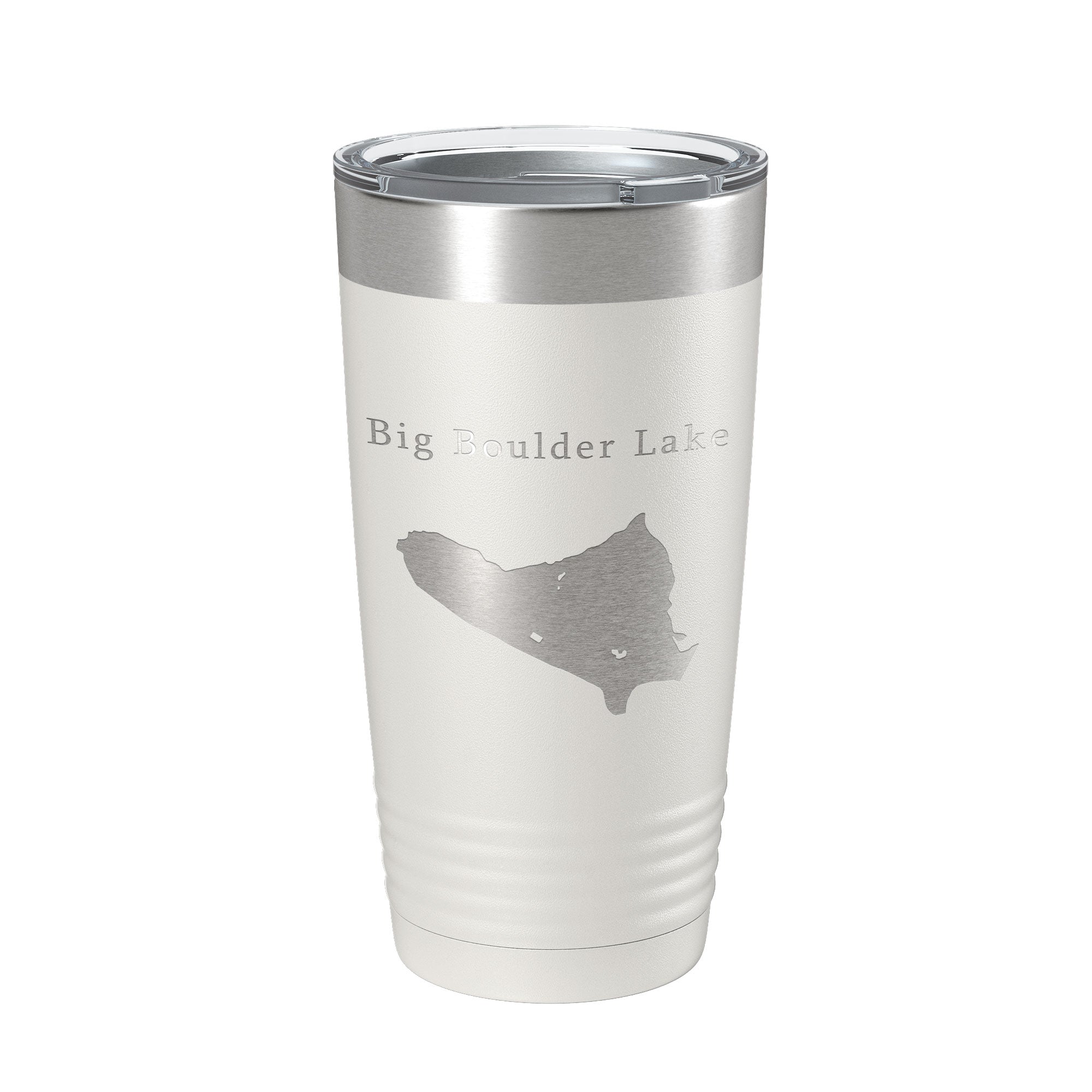 Big Boulder Lake Map Tumbler Travel Mug Insulated Laser Engraved Coffee Cup Pennsylvania 20 oz