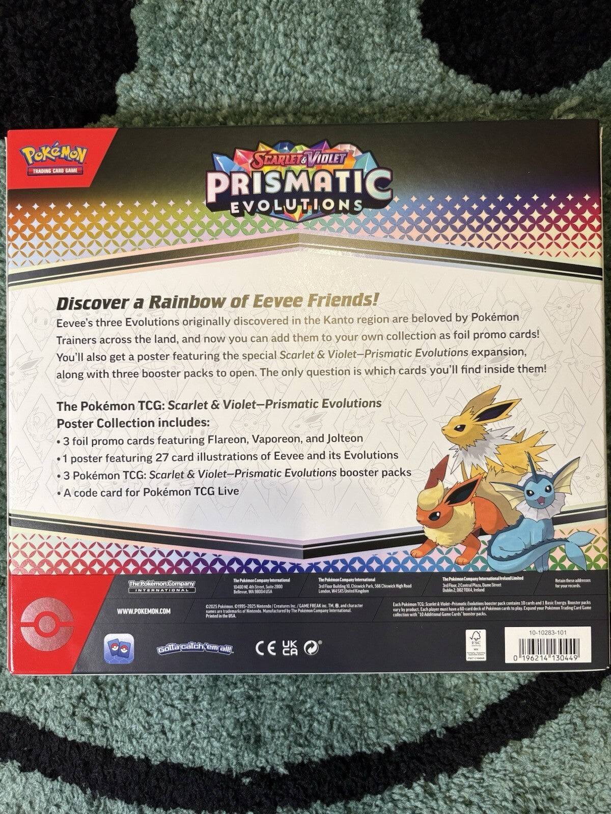 Pokemon Prismatic Evolutions Poster Collection Display Lot of 6