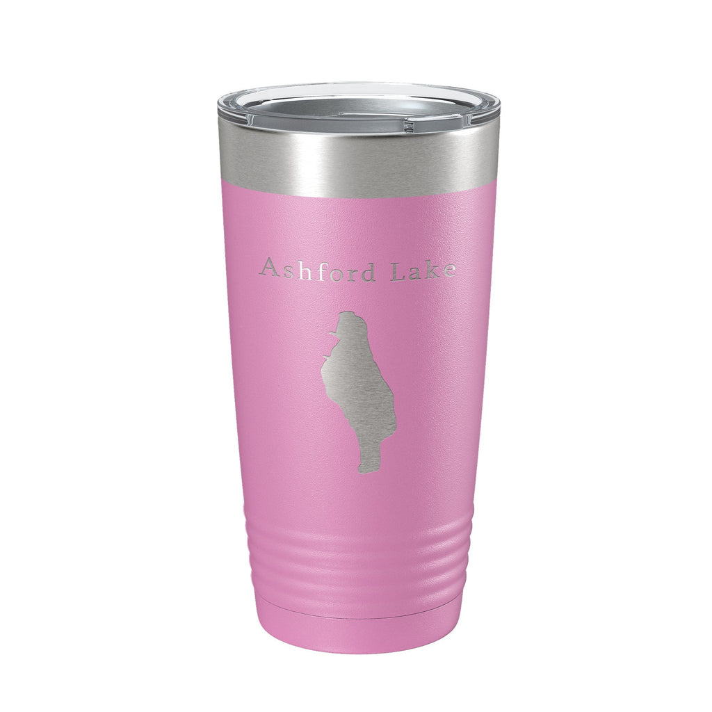 Ashford Lake Map Tumbler Travel Mug Insulated Laser Engraved Coffee Cup Connecticut 20 oz