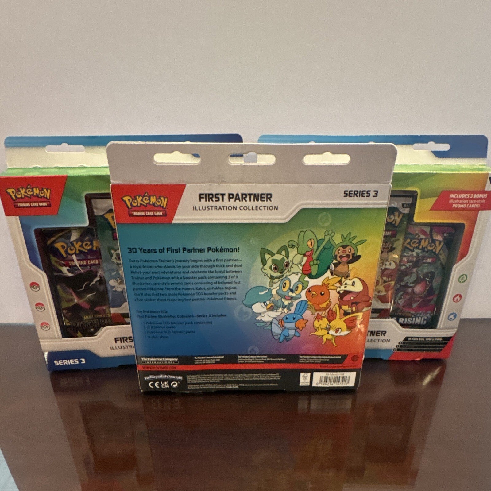 Pokémon First Partner Illustration Collection Series 3 Lot 3 Boxes + 3 Promos