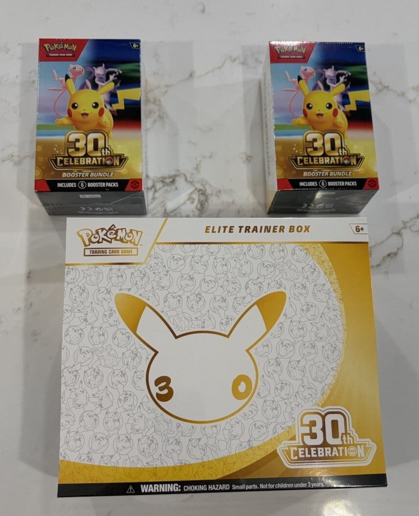Pokemon 30th Anniversary Booster Bundle x2 and ETB *New Sealed*