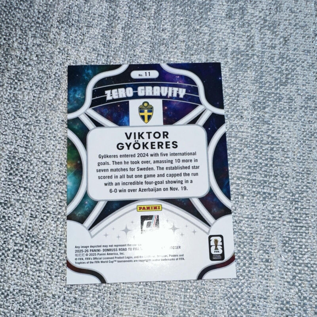 Panini Donruss 2025-26 Zero-Gravity #11 Viktor Gyokeres Sweden Soccer Card