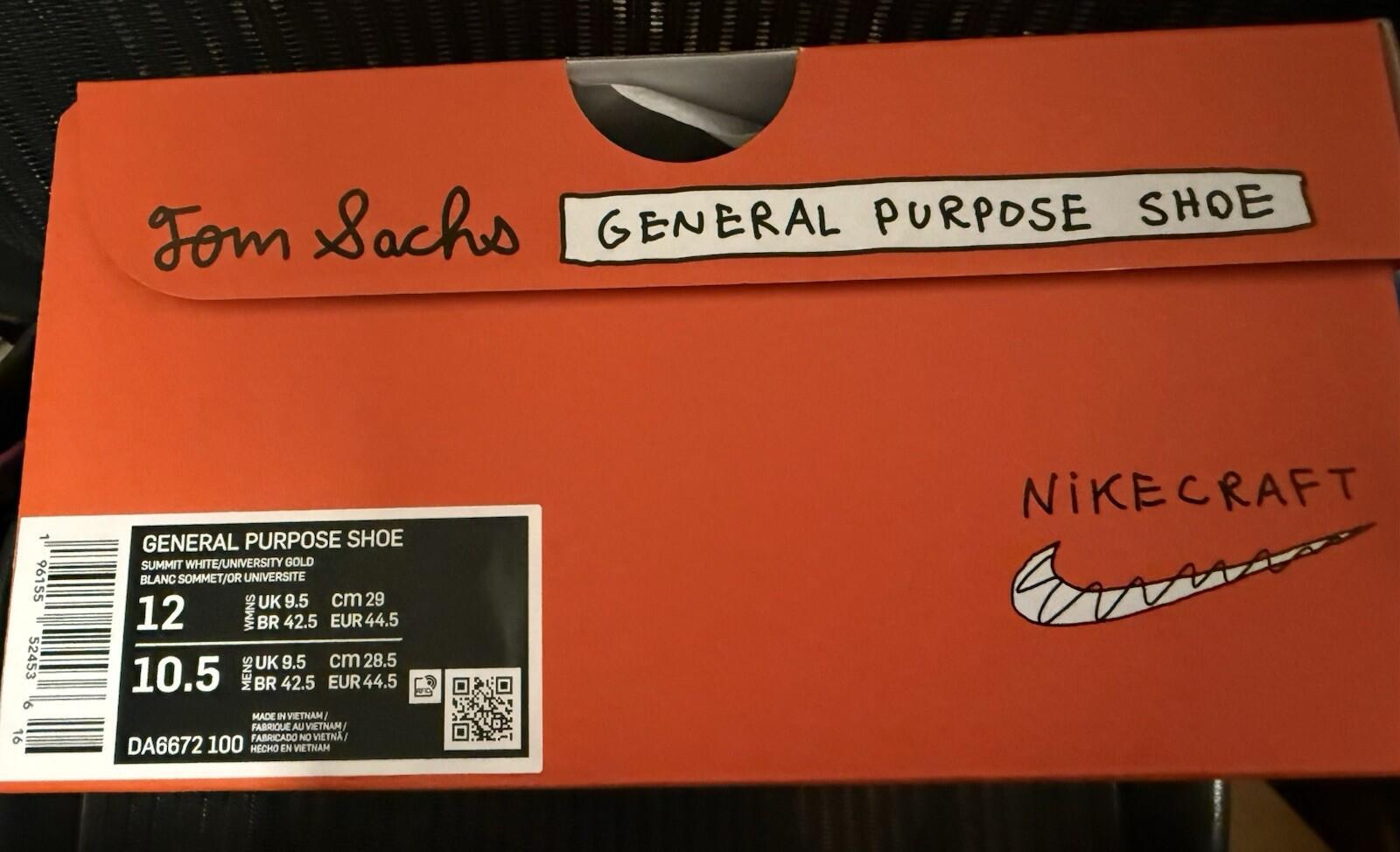 Nike Tom Sachs General Purpose Shoe  10.5M/12.0W New