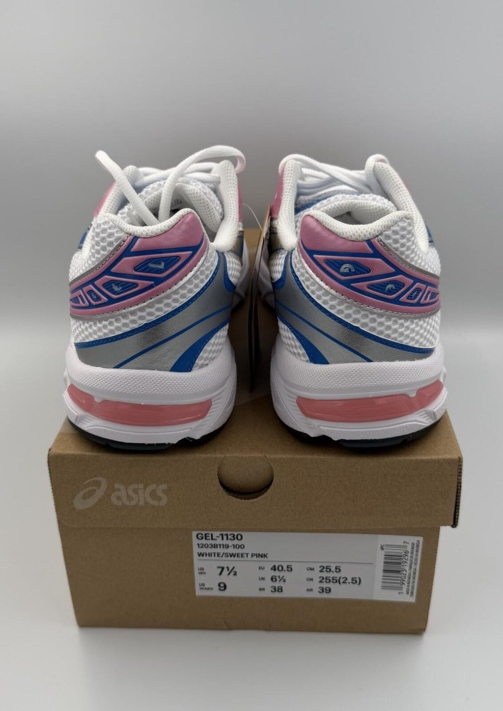 Size 9 W - ASICS Gel 1130 Sweet Pink White Blue