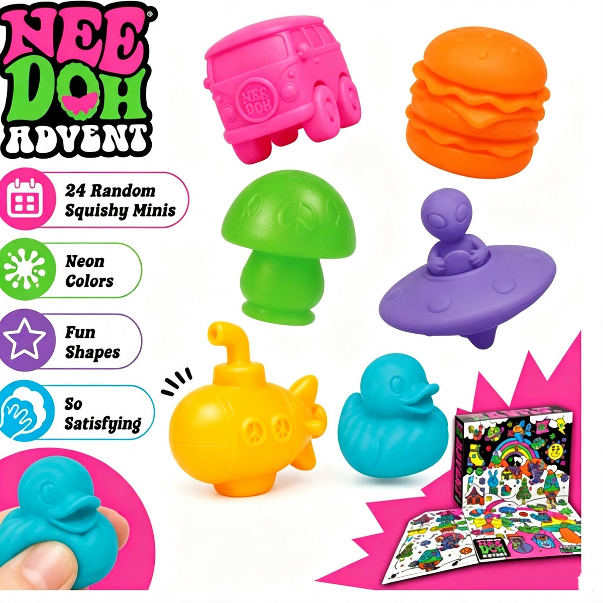 Schylling Nee-Doh 2026 Christmas Squishmas Advent Calendar