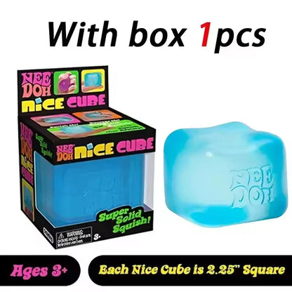 NeeDoh Cube Squishy Toy – Sensory Stress Relief Fidget