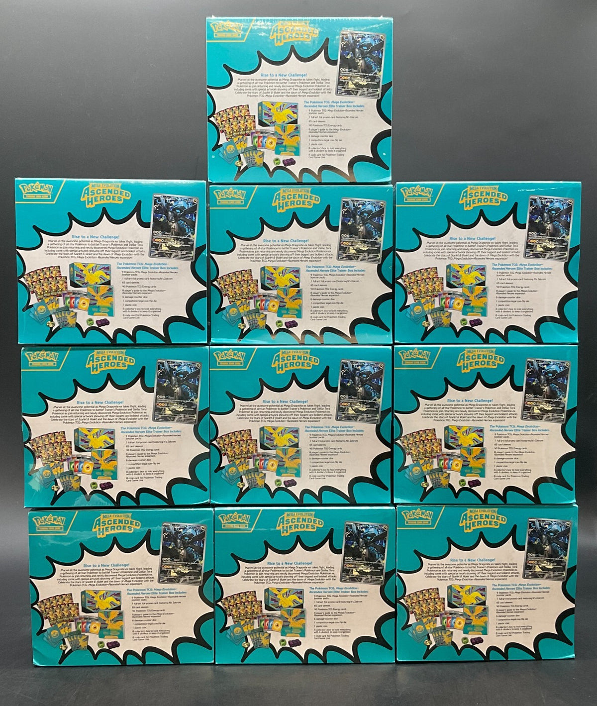Lot of (10) Pokemon TCG Ascended Heroes ME02.5 Elite Trainer Boxes SEALED ETB