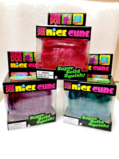 1-3pc NeeDoh Nice Cube -Sensory Squeeze Toy with Super Solid Squish 2.25" Cube