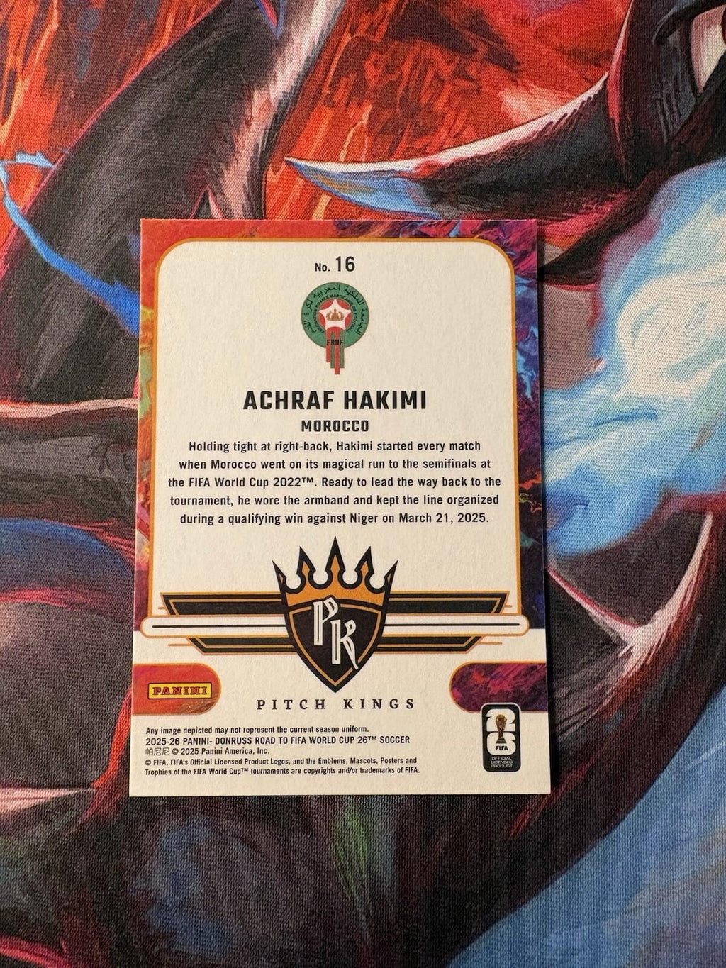 Panini 2025-26 Donruss Road to FIFA World Cup Achraf Hakimi Morocco #16