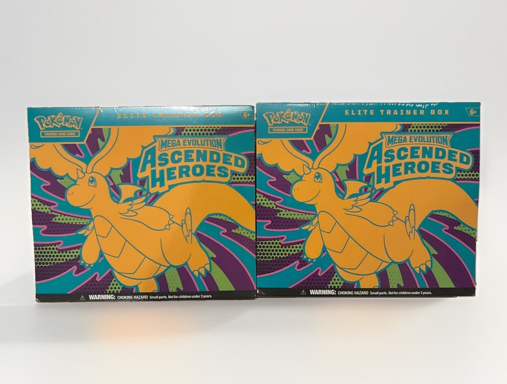 Pokemon TCG Ascended Heroes Elite Trainer Box ETB Sealed Lot of 2