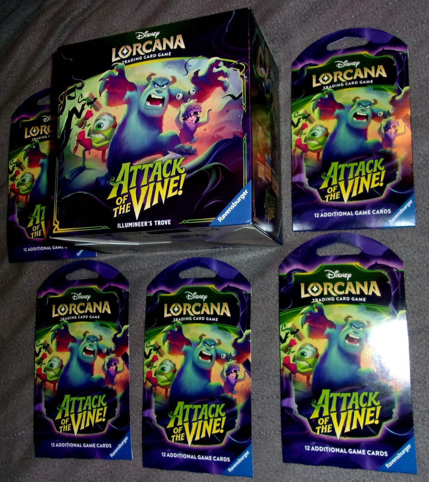 Disney Lorcana Attack of the Vine! Illumineer and 5 Sheeve Packs SEALED NEW