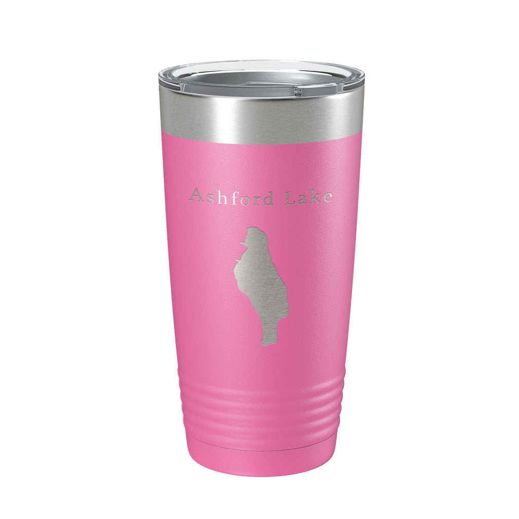 Ashford Lake Map Tumbler Travel Mug Insulated Laser Engraved Coffee Cup Connecticut 20 oz