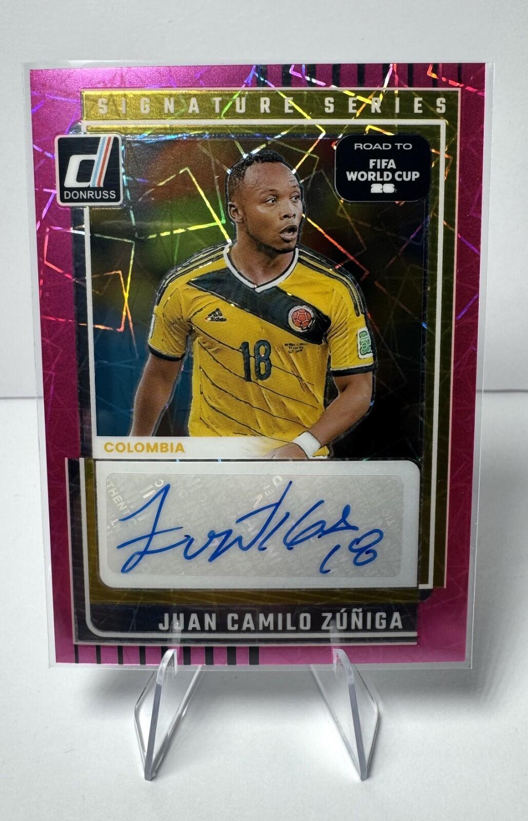2025-26 Panini Donruss World Cup Juan Camilo Zuniga Pink Auto #SS-JCZ Colombia
